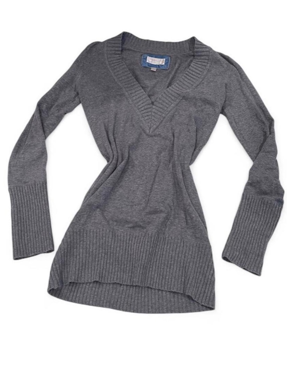 VTG American Eagle Outfitters Size Large Grey V-Neck Long Sleeve Sweater top - Picture 2 of 10